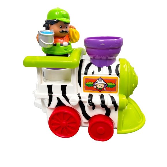 Fisher Price Little People Zoo Train with Zookeeper Zebra Print Replacement Engi - Picture 1 of 6